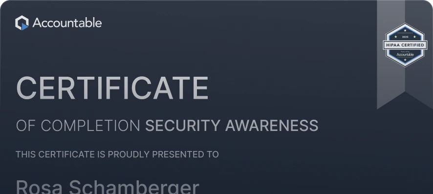 HIPAA Certified Badge