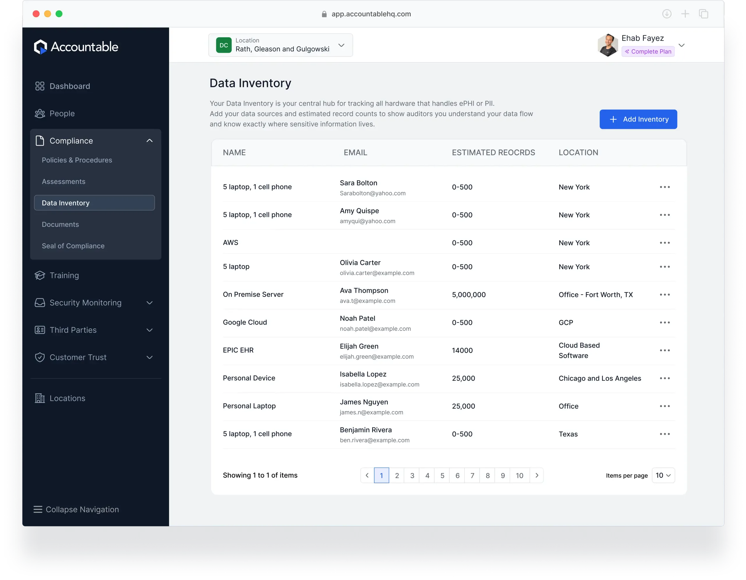 Healthcare Data Inventory Management Software