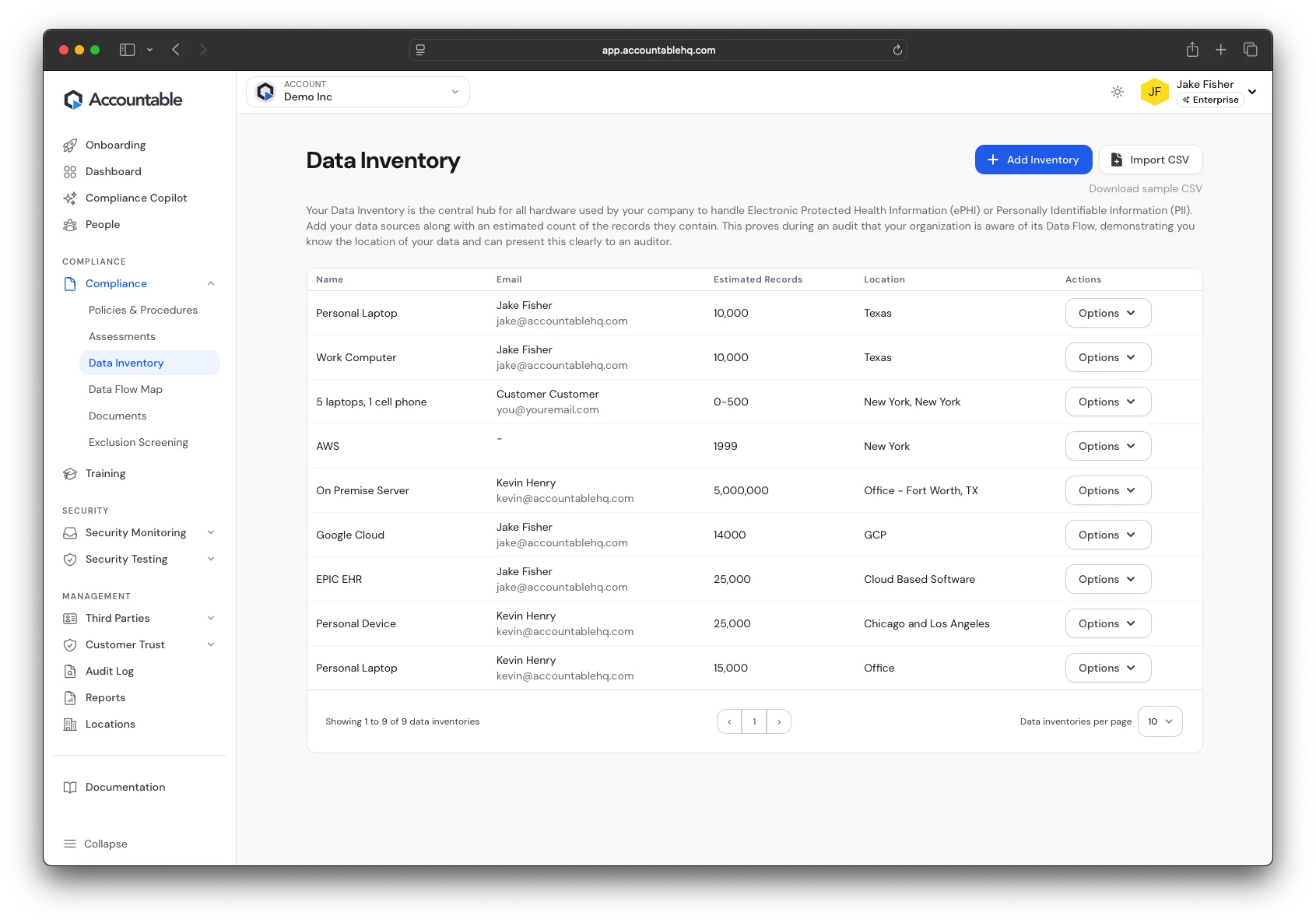 Healthcare Data Inventory Management Software
