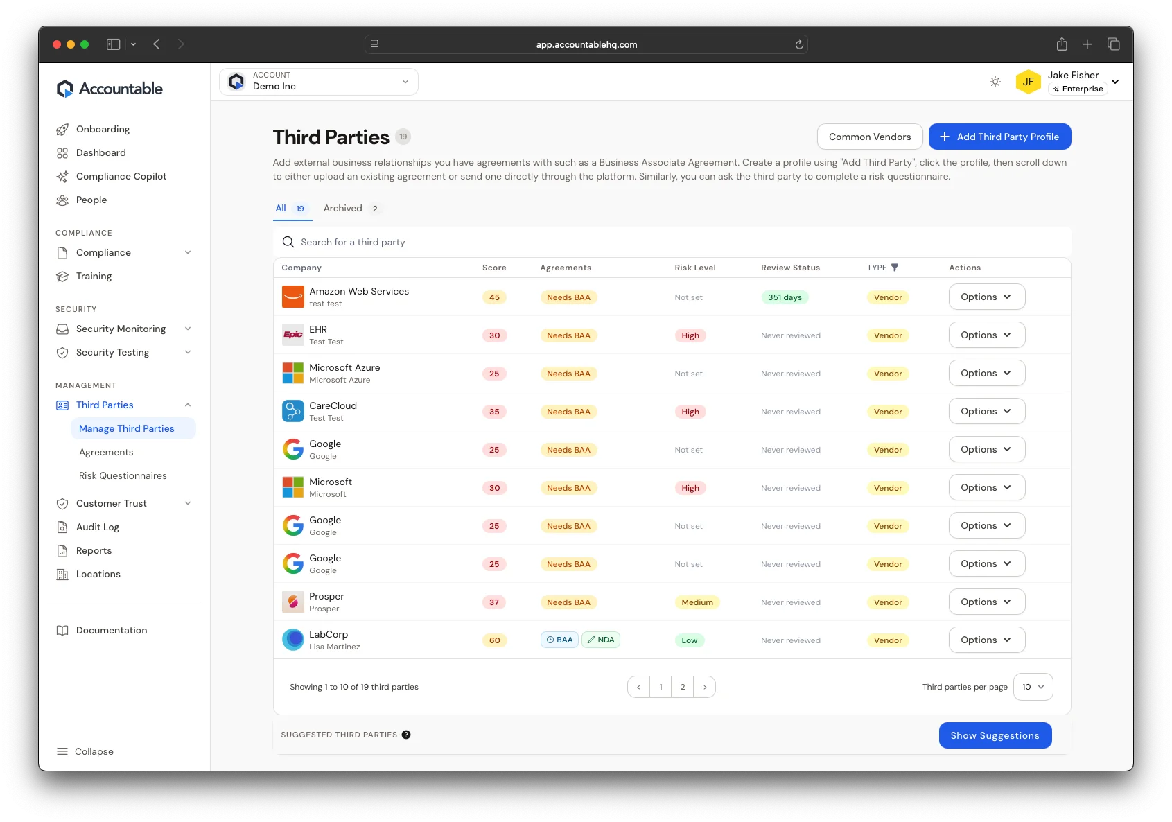 Healthcare Vendor Management System (VMS)