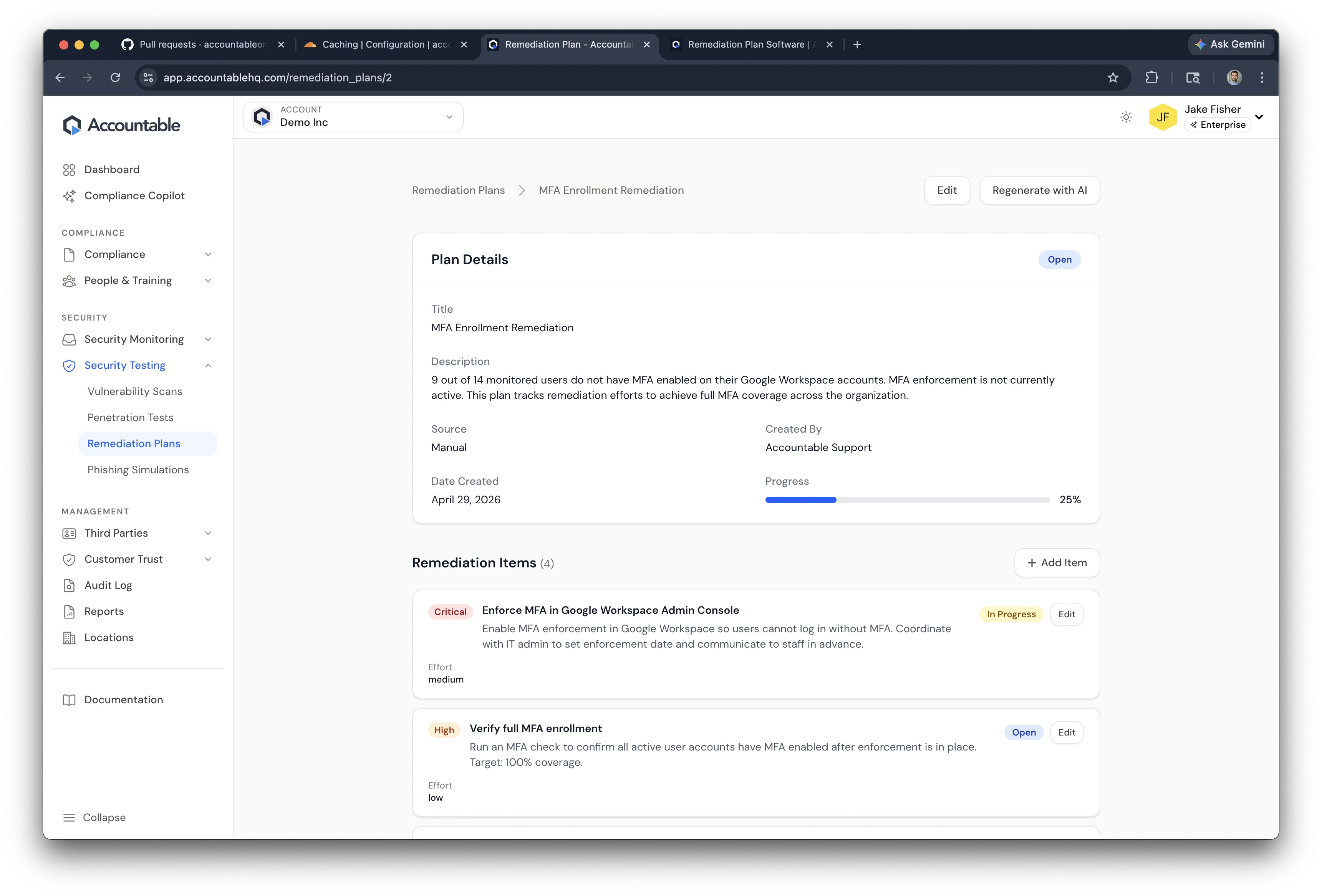 Remediation Plan Software