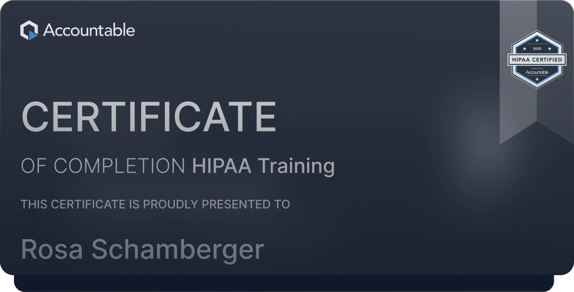 HIPAA Certified Badge