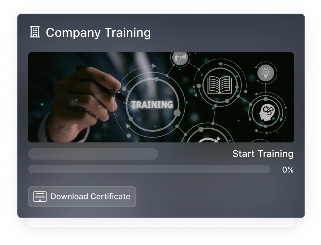 custom company training section