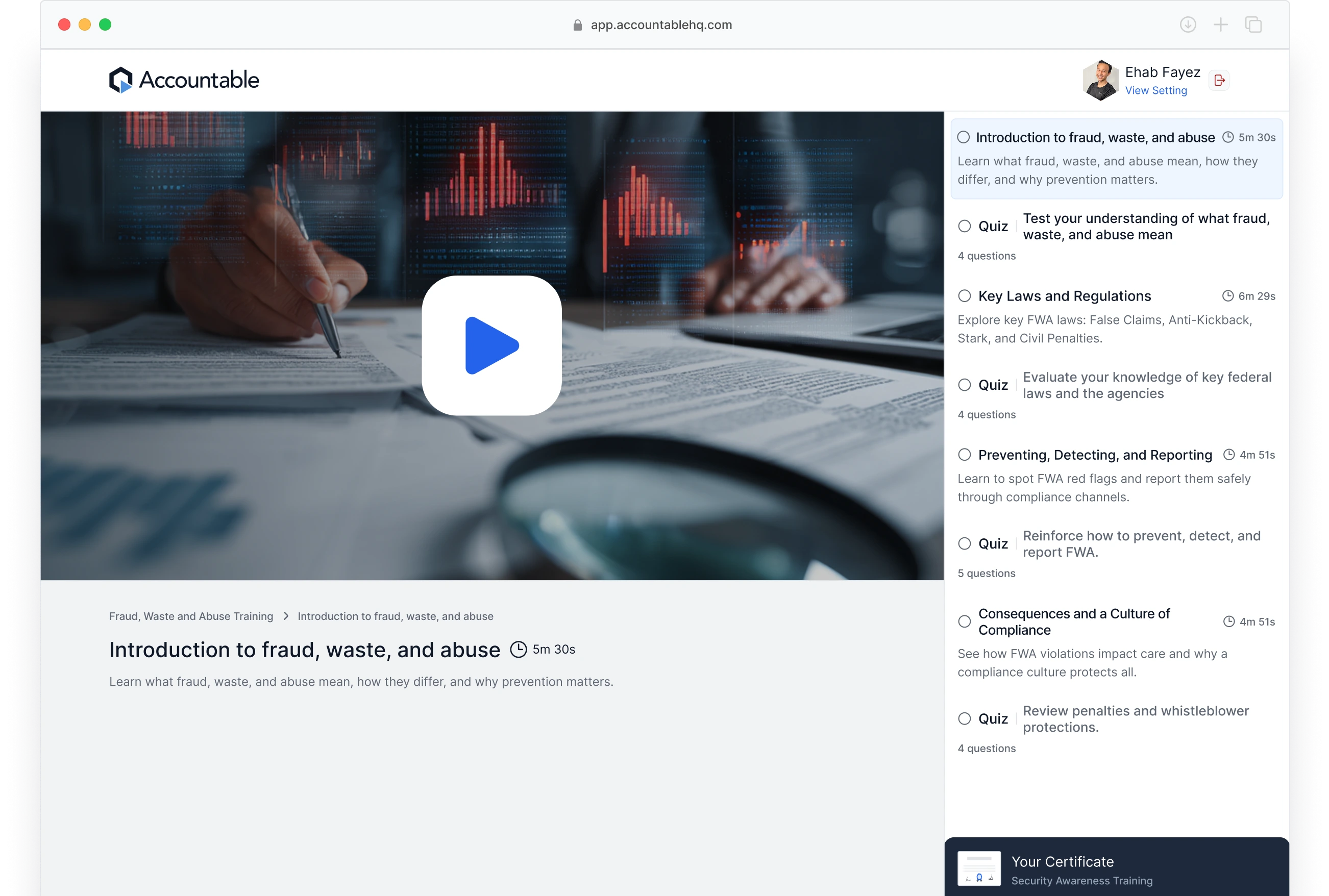 Fraud, Waste and Abuse Training